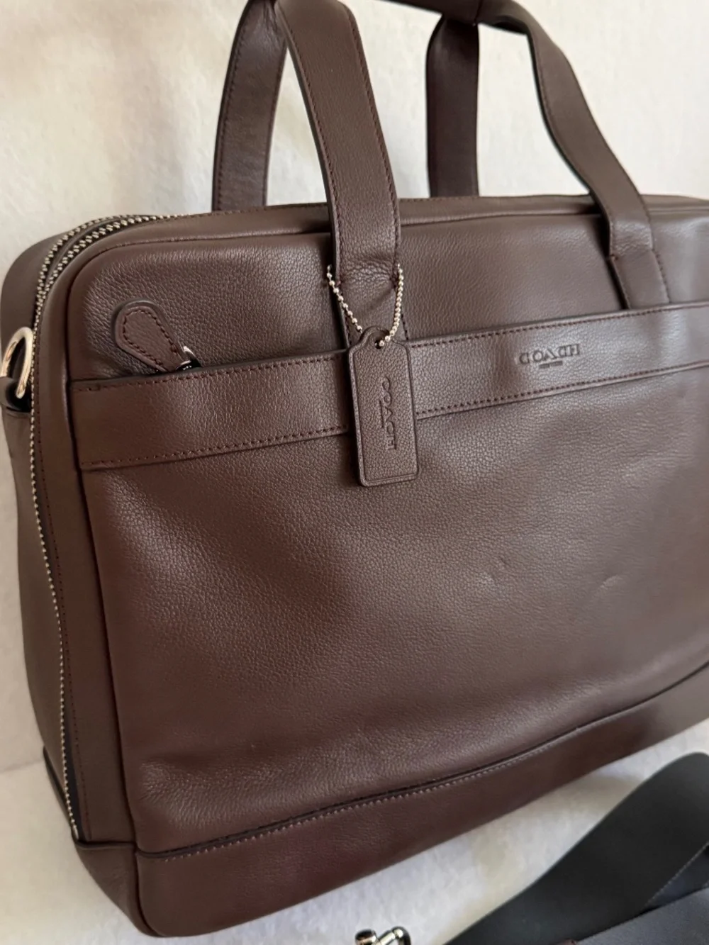 NWT Coach Hamilton Commuter Bag in Smooth Leather Mahogany Brown F54804